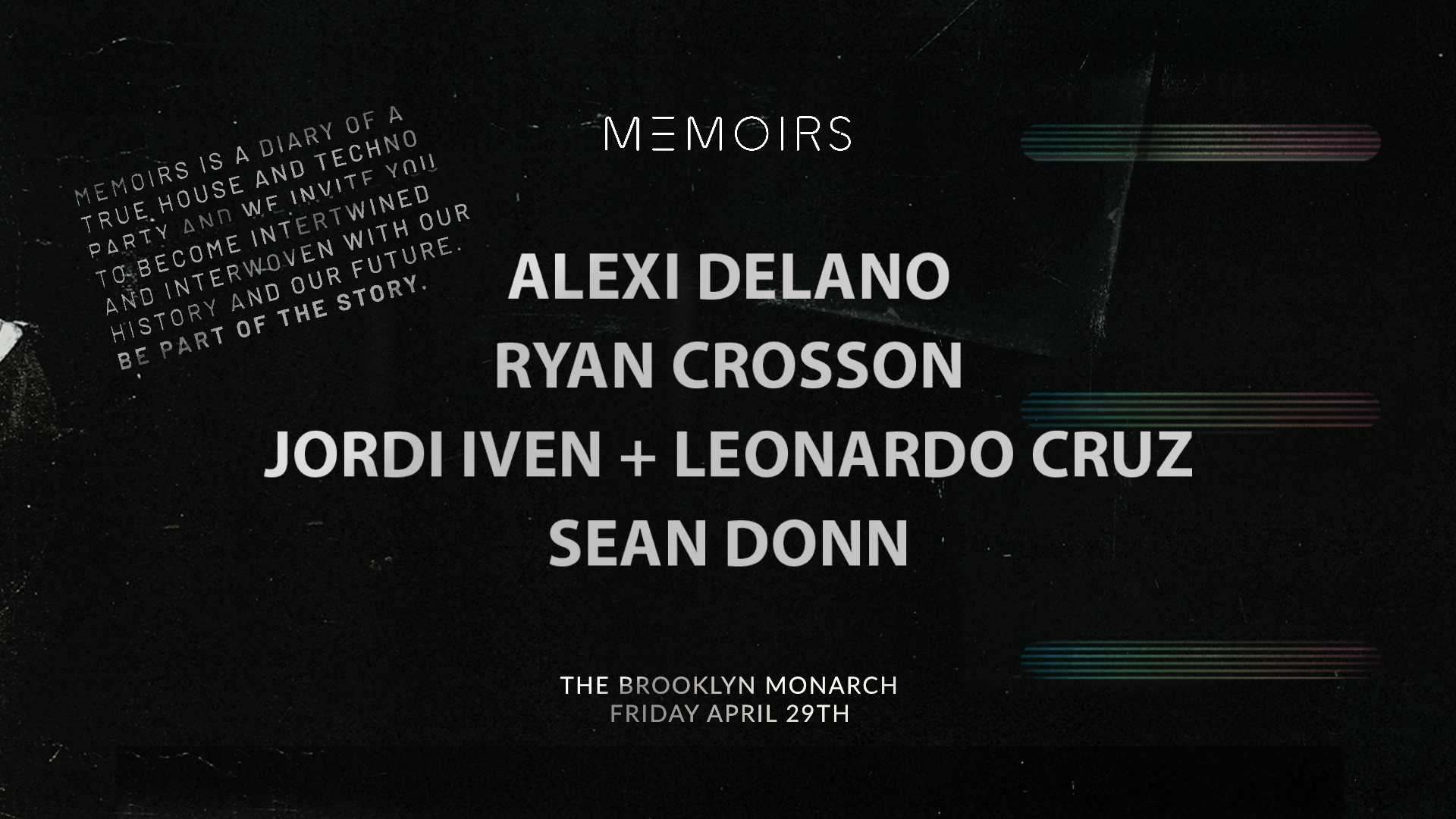 Memoirs W/ Alexi Delano, Ryan Crosson + MORE - Página frontal