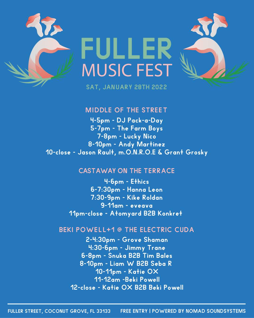 Fuller Music Fest II - フライヤー裏