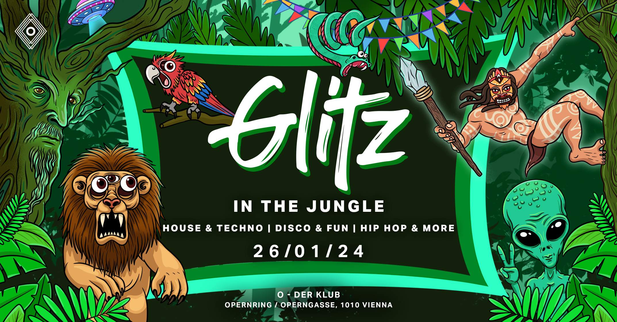 GLITZ - In the Jungle - Página frontal