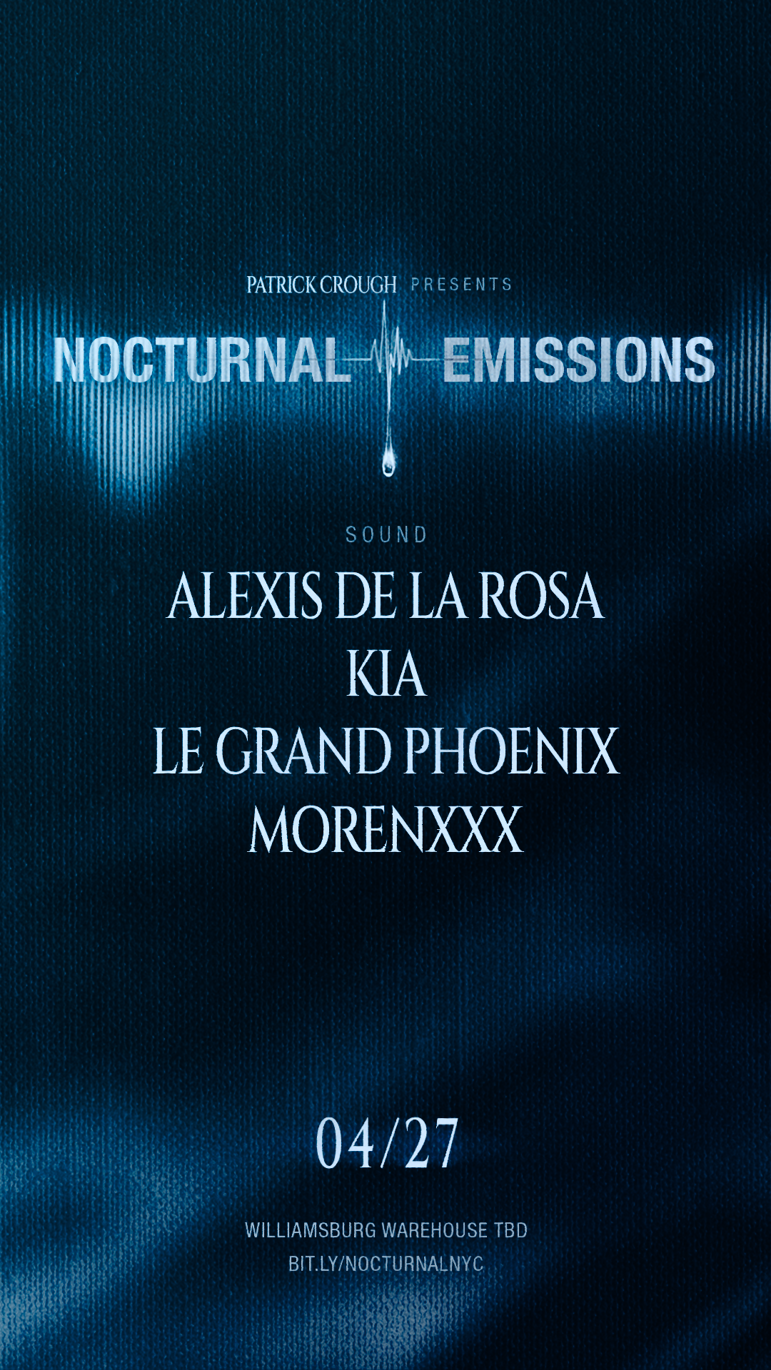 Nocturnal Emissions w KIA, MORENXXX, ALEXIS DE LA ROSA, Le Grand Phoenix - Página trasera