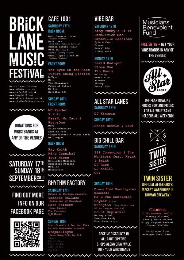 Brick Lane Music Festival 2011 - Página trasera
