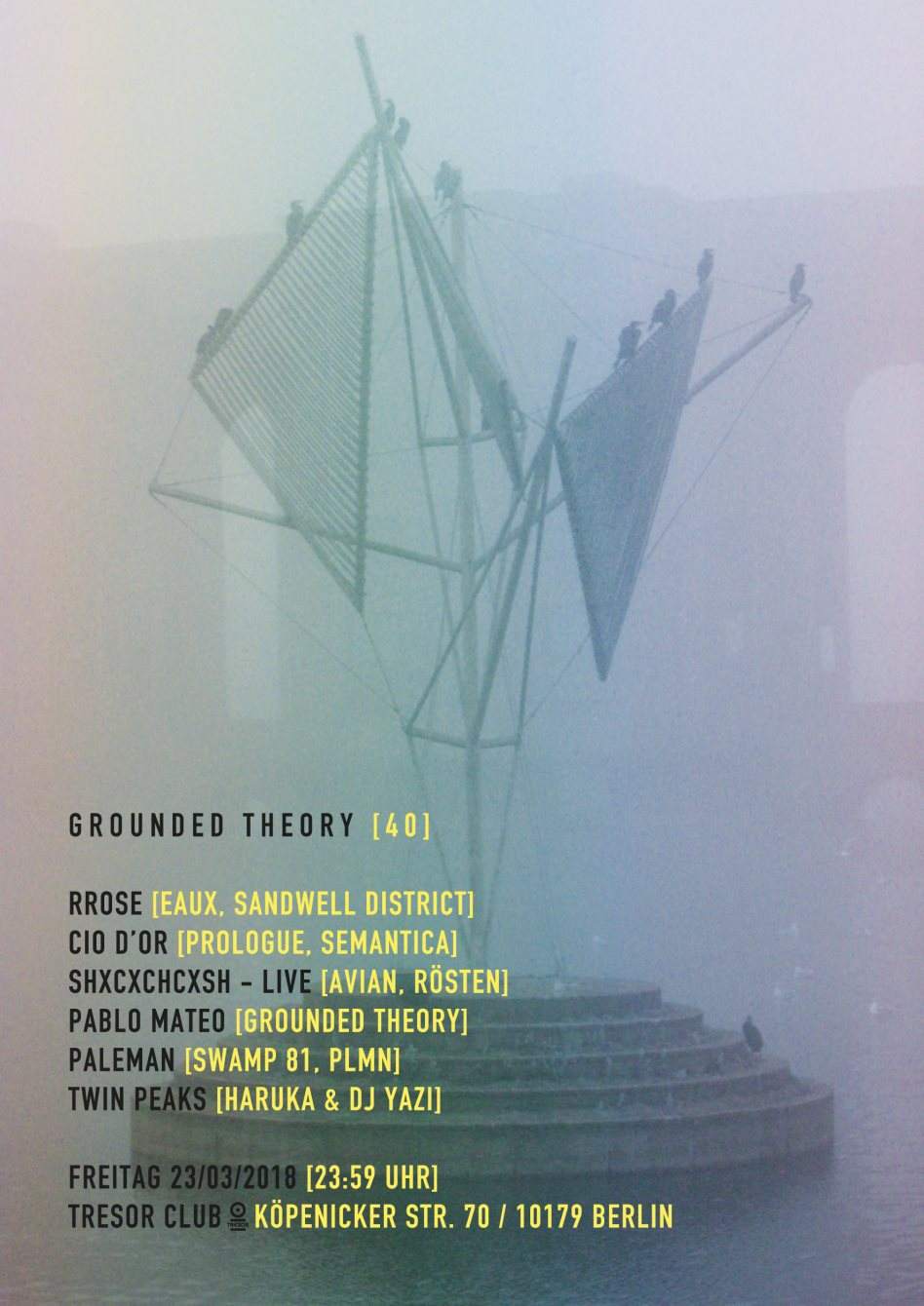 Grounded Theory 40 with Rrose, Cio D'or, SHXCXCHCXSH, Paleman, Pablo Mateo & Twin Peaks - Página frontal