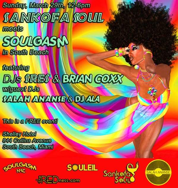 Soulgasm Meets Sankofa Soul with DJs Brian Coxx, Sres & Salah Ananse - Página frontal