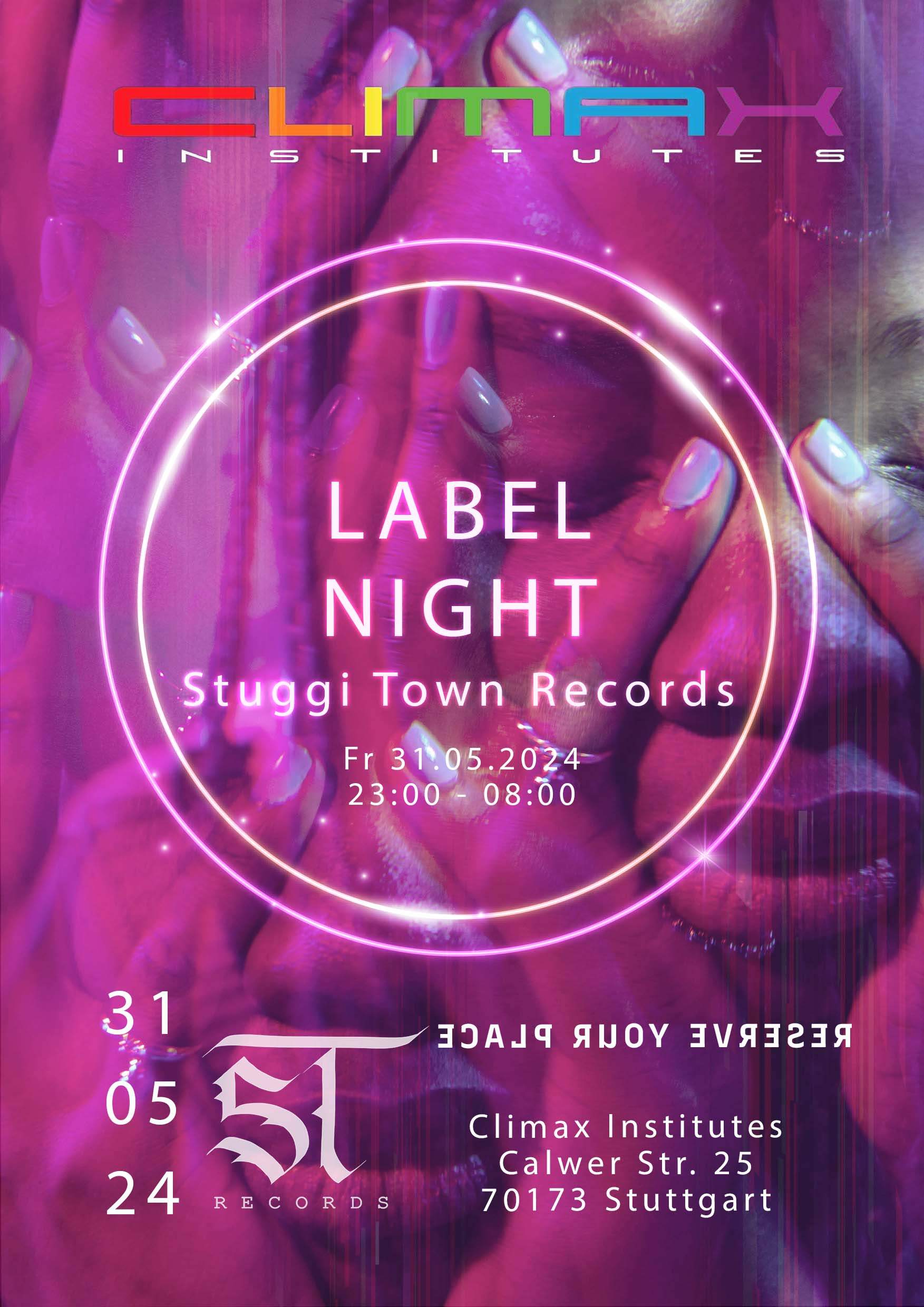 STUGGI TOWN RECORDS Label Night - Página frontal