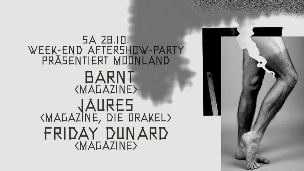 Week-End Aftershow-Party mit Barnt, Jaures und Friday Dunard - Página frontal