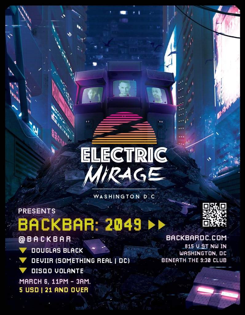 Electric Mirage Pres. Backbar: 2049 ⁠— Future District - Página frontal
