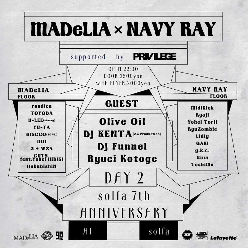 Solfa 7th Anniversary Day 2 -MADeLIA×NAVY RAY supported by PRIVILEGE- - フライヤー裏