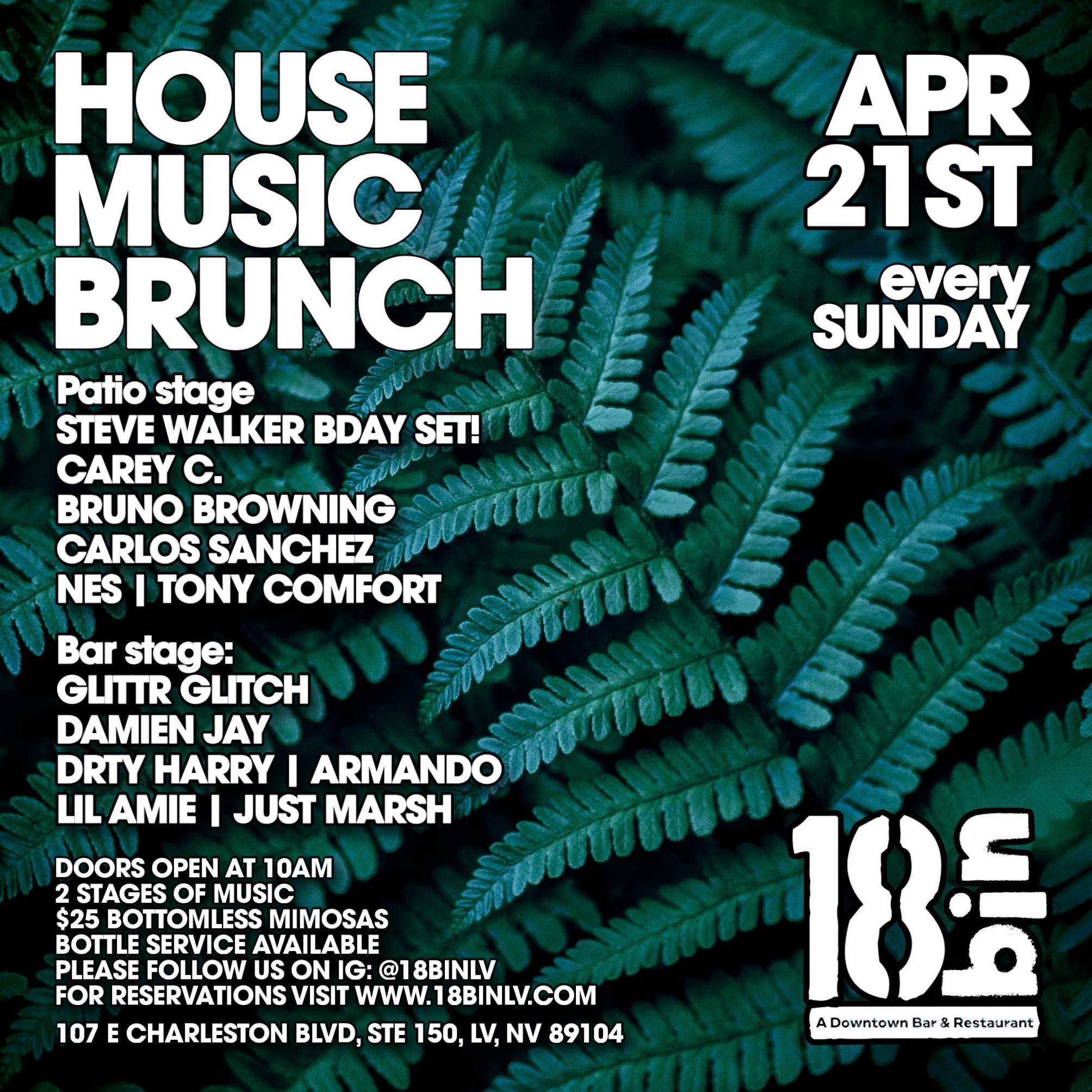 HOUSE MUSIC BRUNCH in the Arts District LV - Página trasera