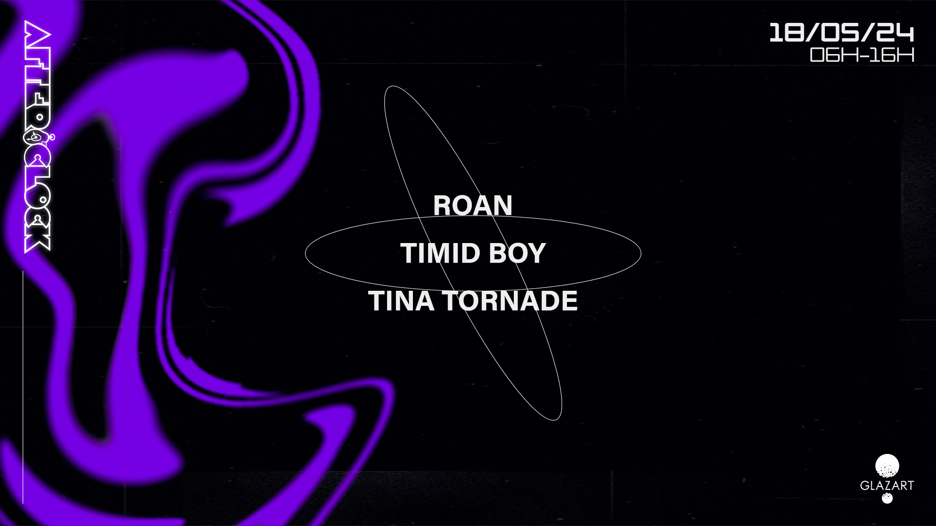 After O'Clock: Tina Tornade, Timid Boy, Roan - フライヤー表