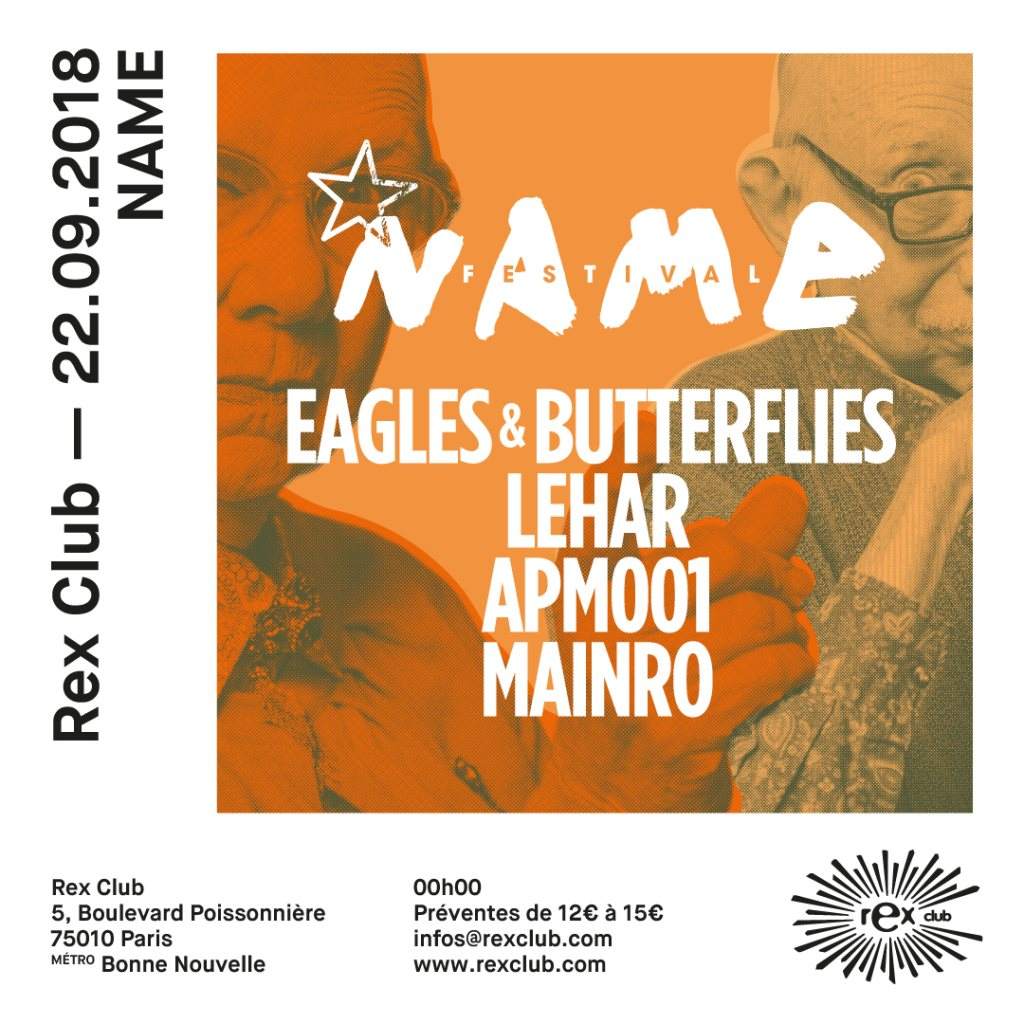 Name Festival: Eagles & Butterflies, Lehar, APM001, Mainro - フライヤー表