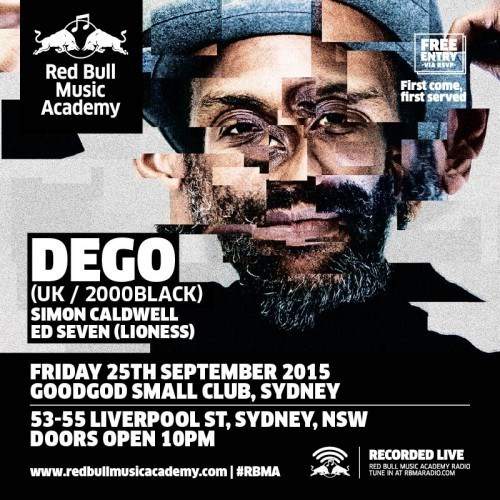 Red Bull Music Academy presents Dego - Página frontal