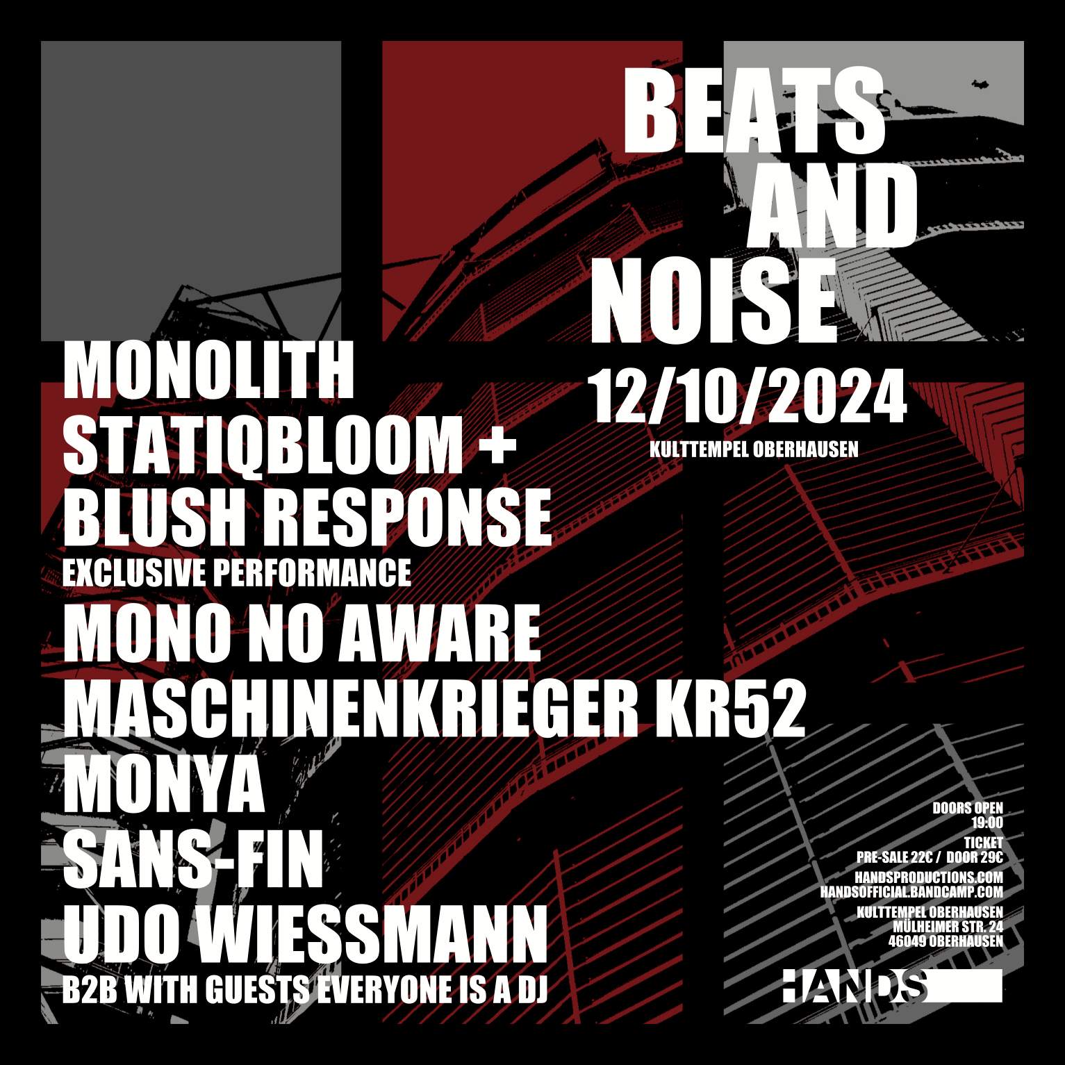 BEATS AND NOISE at Kulttempel Oberhausen North Rhine Westphalia