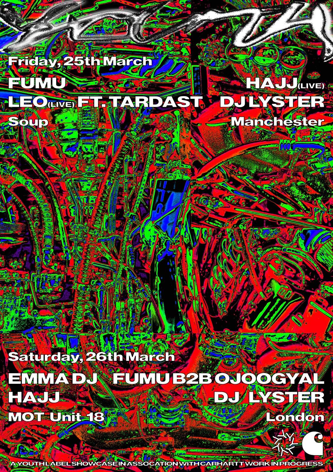 YOUTH presents Emma DJ, FUMU b2b OJOO GYAL, Hajj, DJ Lyster - フライヤー表