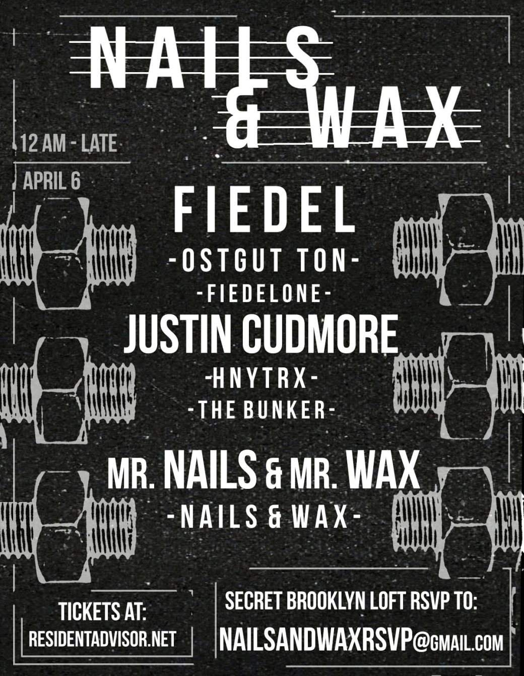 Nails & Wax presents: Fiedel and Justin Cudmore - Página frontal