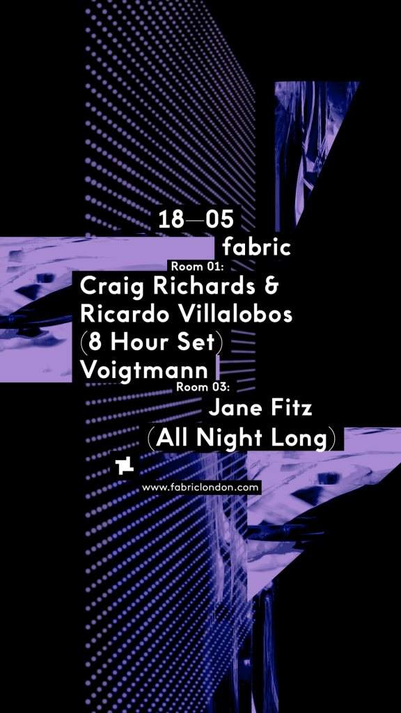 fabric: Craig Richards & Ricardo Villalobos (8 Hour Set), Jane Fitz (All Night Long) - Página trasera