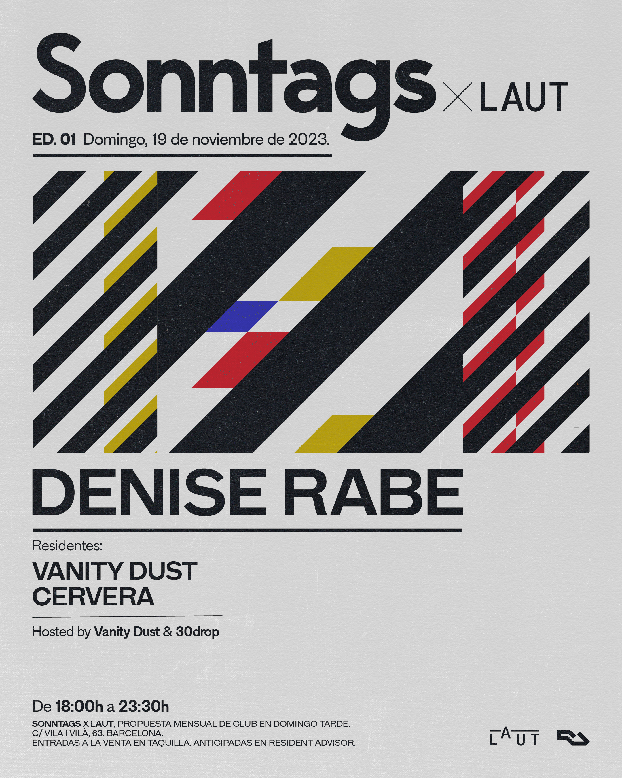 Sonntags x LAUT: Denise Rabe + Residentes - フライヤー表