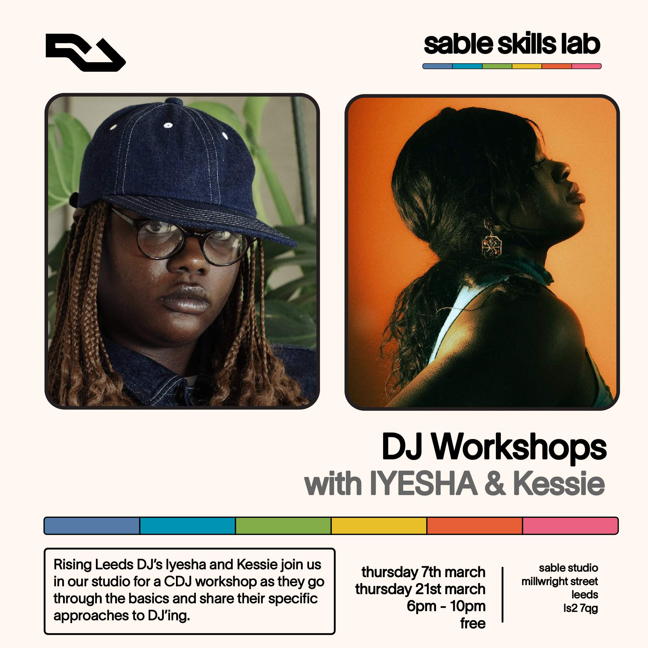 RA x Sable Skills Lab: DJ Workshop - Frente de panfleto