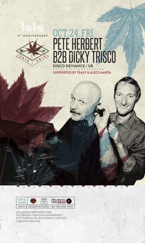Pete Herbert & Dicky Trisco - フライヤー表