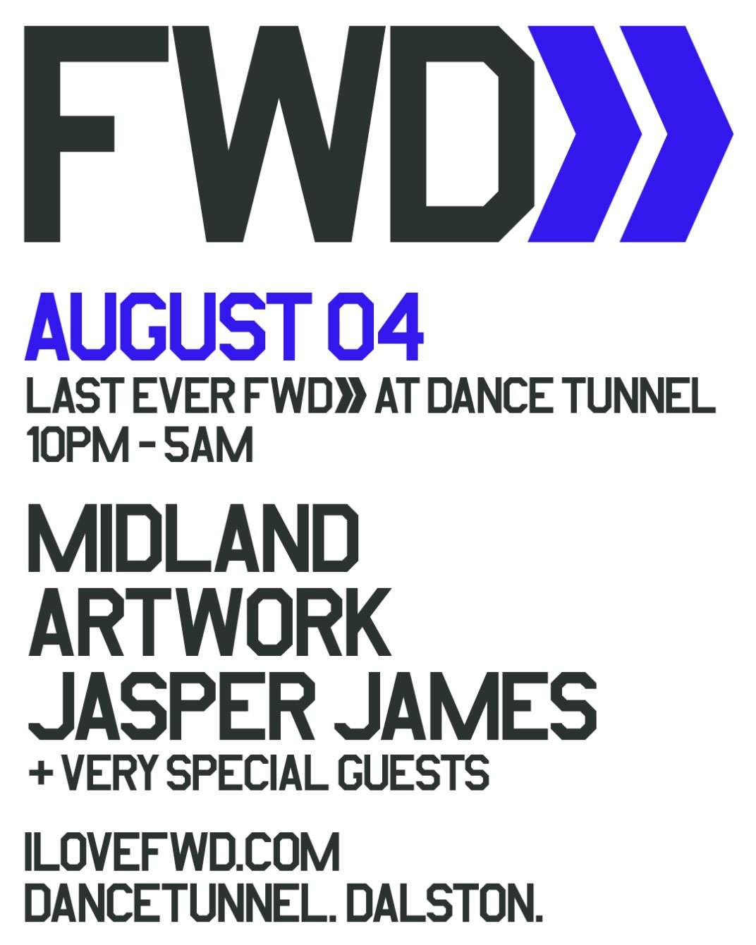 The Last Ever FWD» Midland / Artwork / Jasper James & Special Guests - フライヤー裏