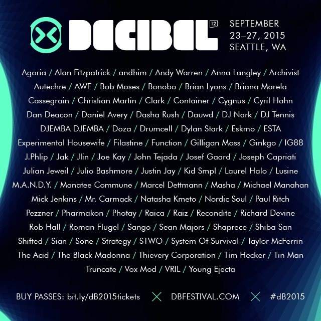 Decibel Festival 2015 - フライヤー表