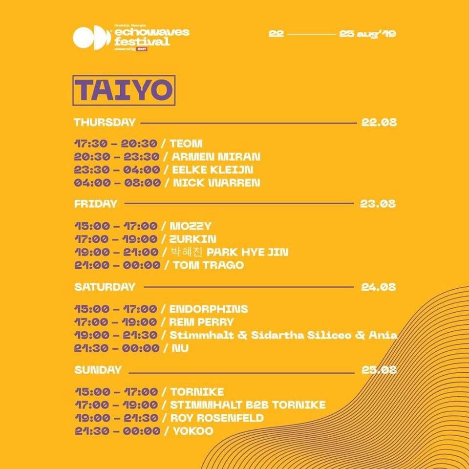 Echowaves Festival, Taiyo Stage - フライヤー表