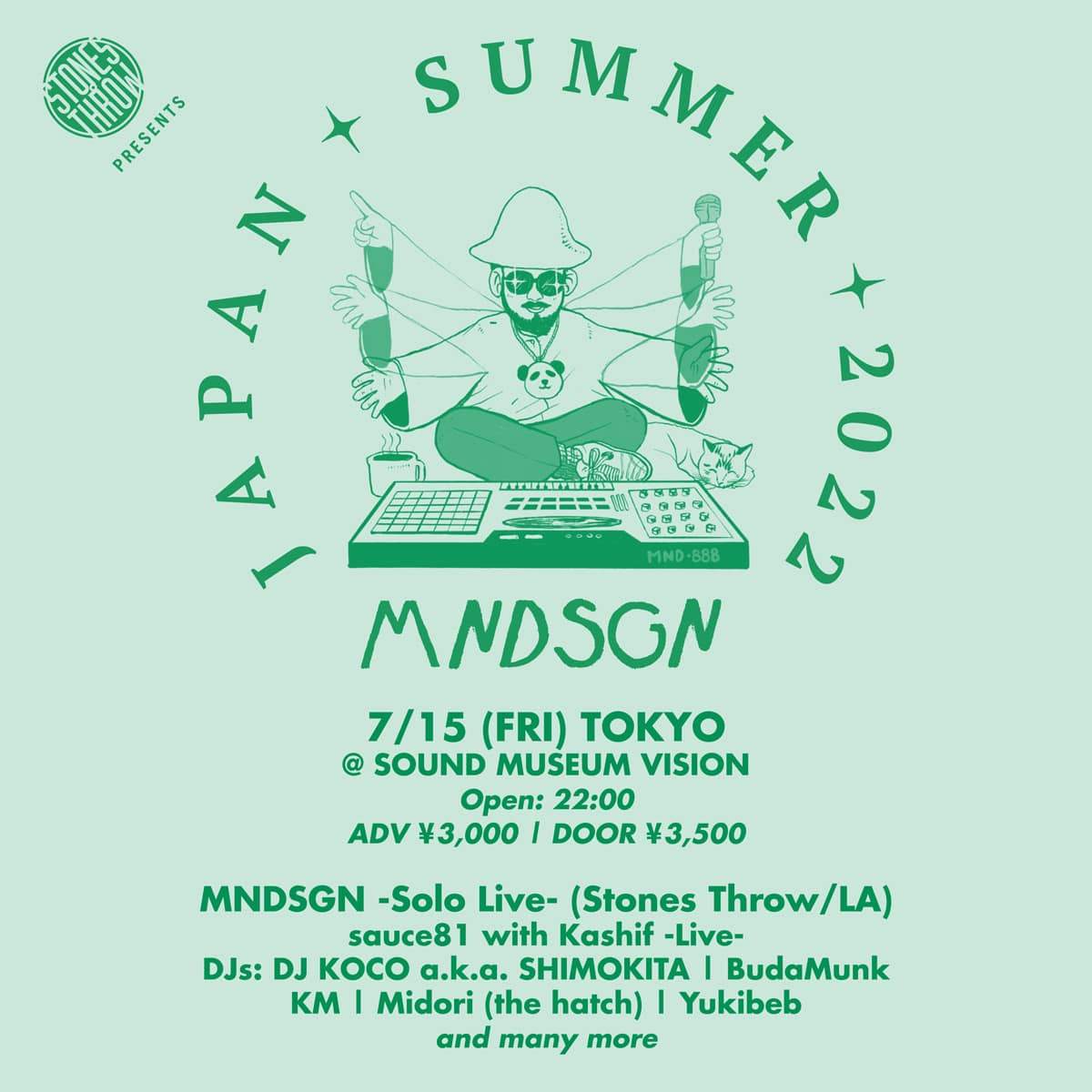 STONES THROW presents MNDSGN Japan Tour - フライヤー表
