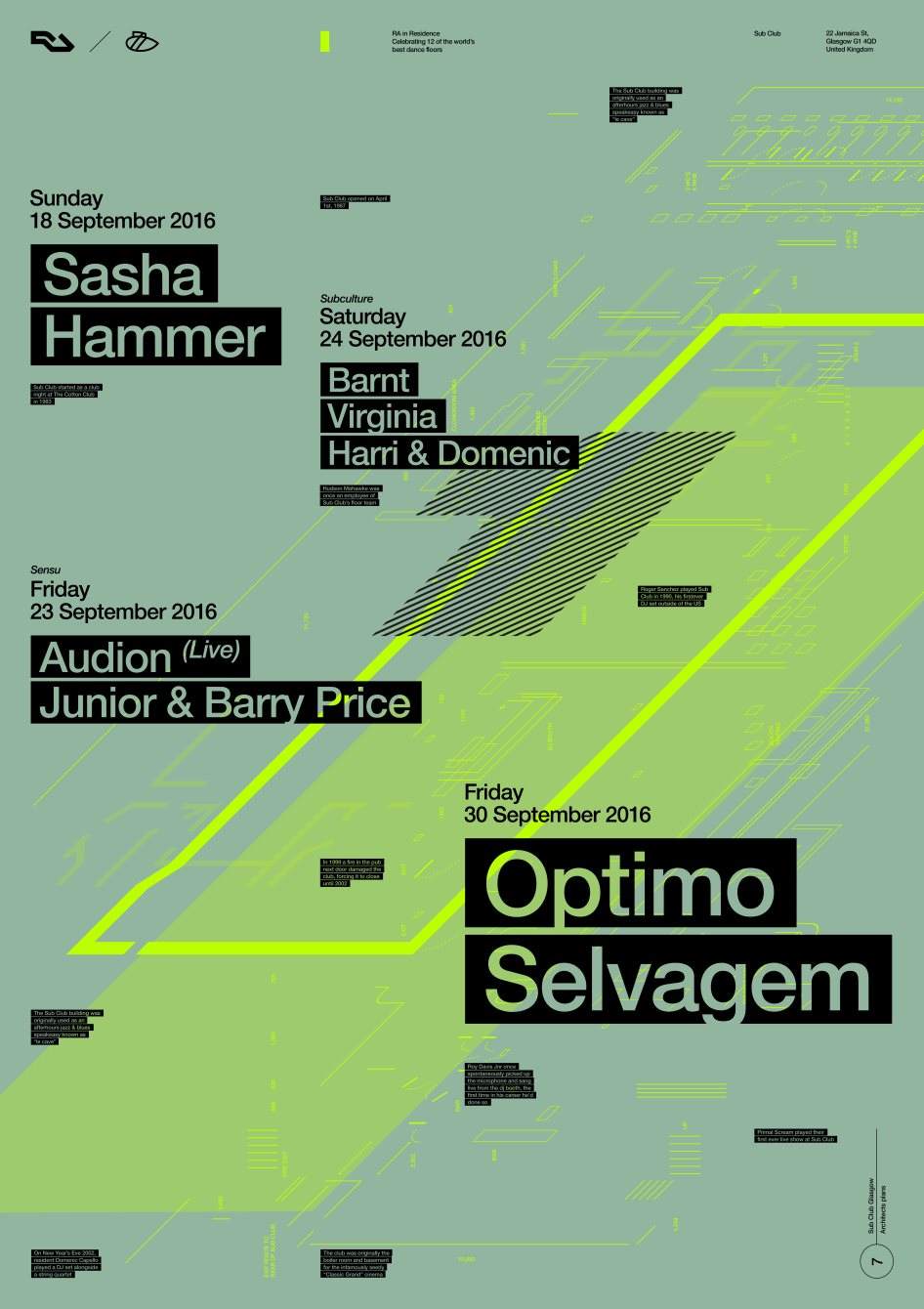 RA In Residence - Selvagem, Optimo - フライヤー裏