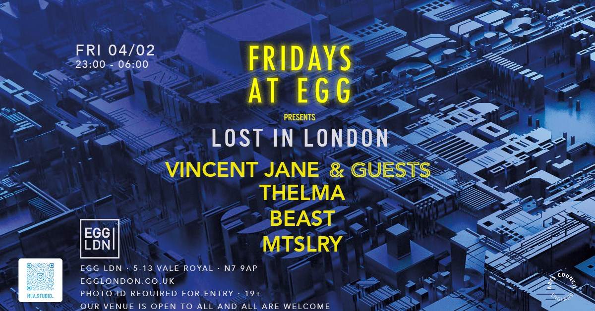 Fridays at EGG: Lost in London by MLV - Página frontal