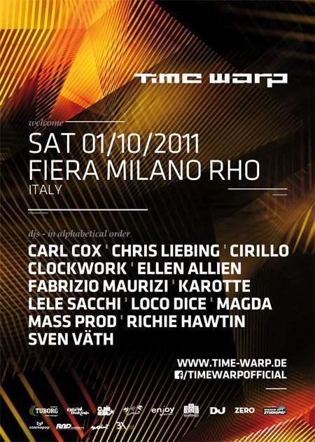 Time Warp Italy 2011 - Página frontal