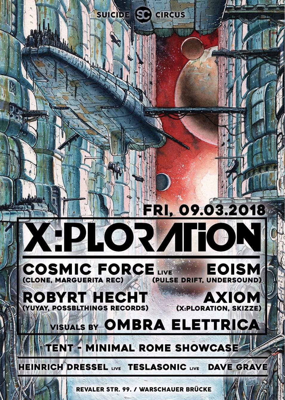 X:Ploration - Cosmic Force Live / Minimalrome Showcase and More - フライヤー表