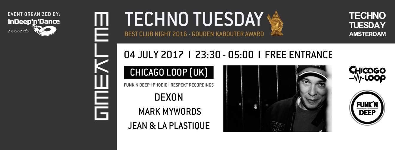 Techno Tuesday Amsterdam - Chicago Loop (UK) - Página frontal