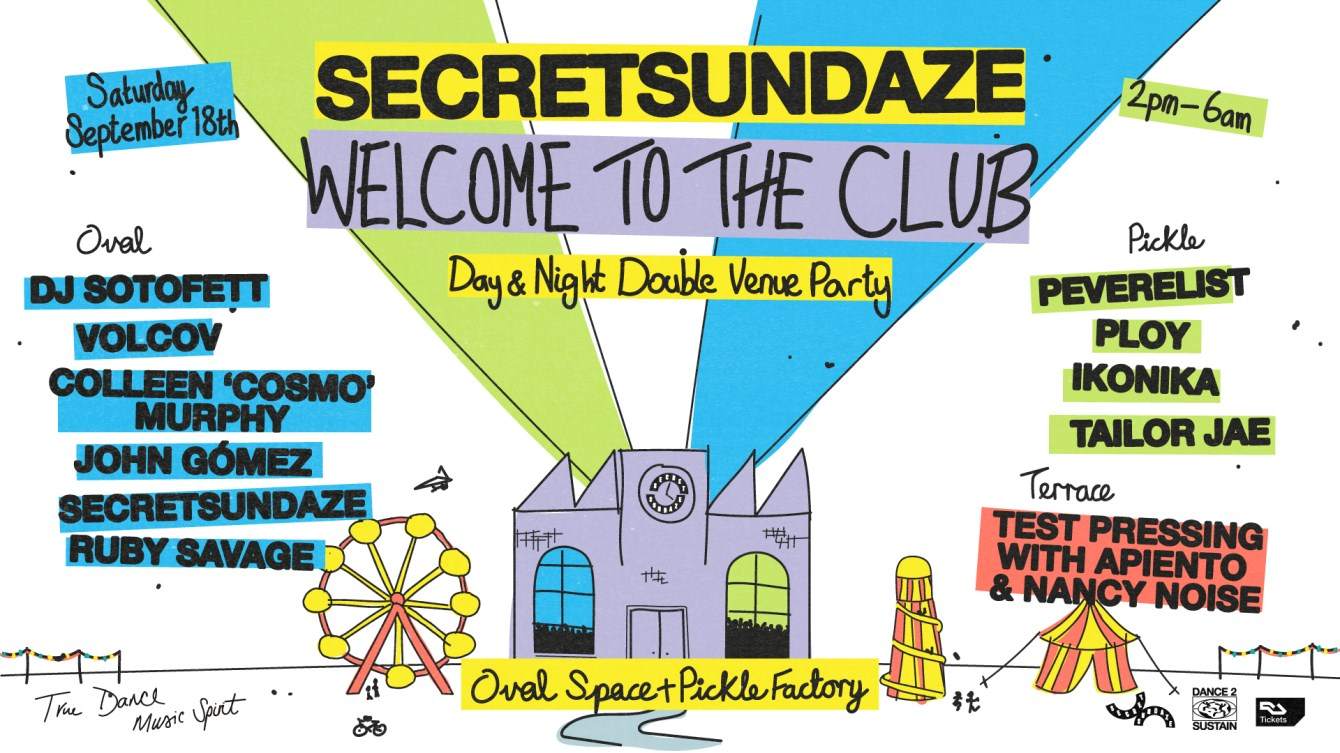 Secretsundaze Welcome To The Club - Double Venue Day & Night Party - Página frontal