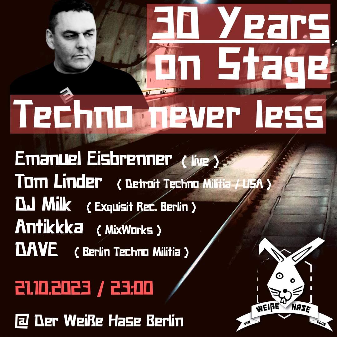 30 Years on Stage / Techno never less / Eisbrenner - Página frontal