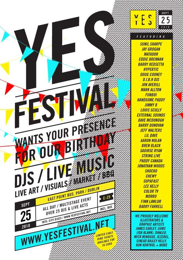 Yes Festival 1st Birthday - フライヤー表