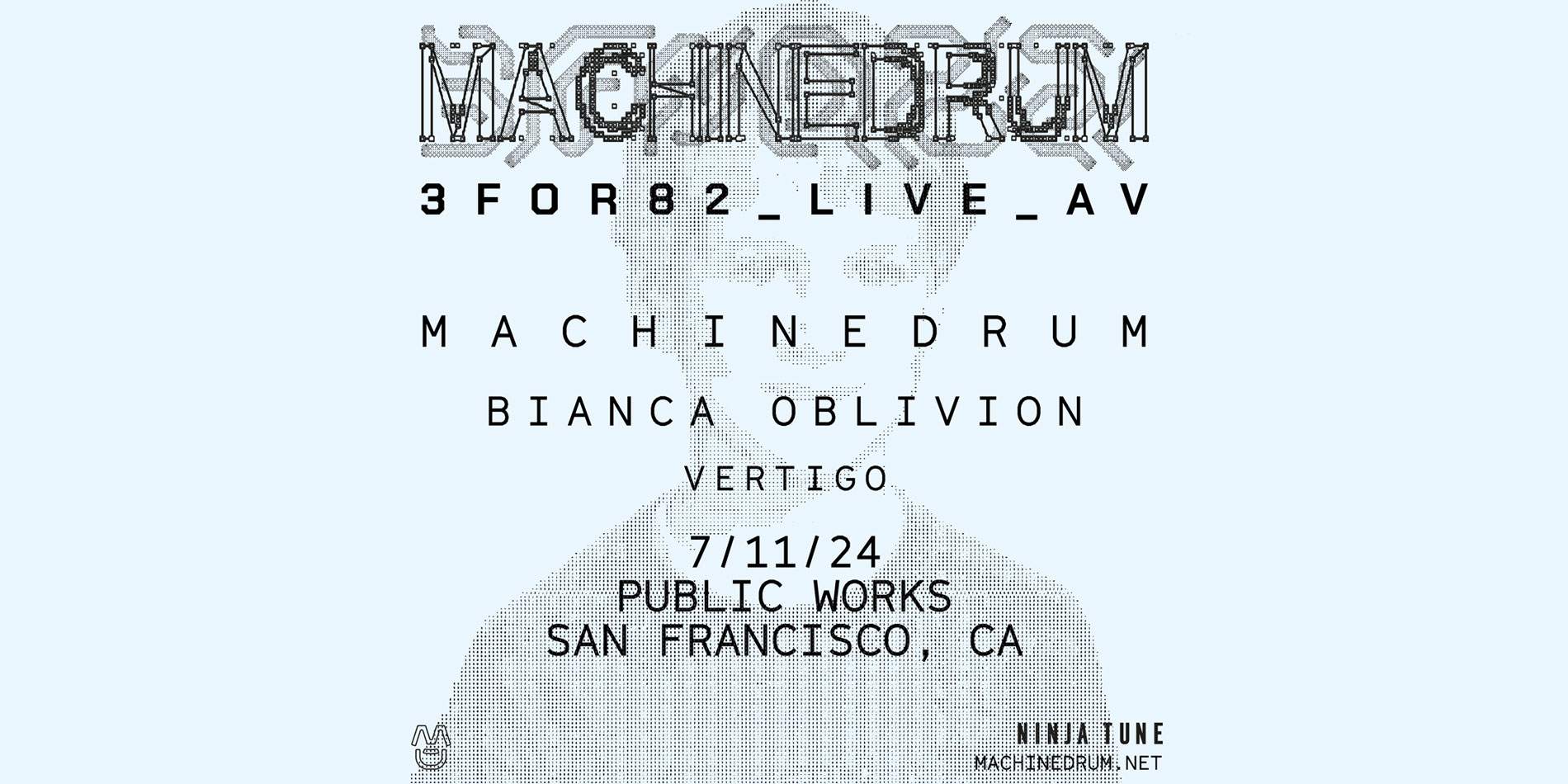 Machinedrum_3FOR82_LIVE_A/V_ - フライヤー表