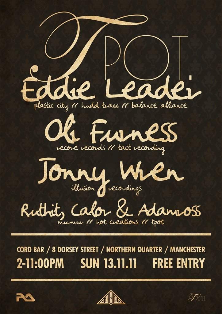 Tpot with 'Eddie Leader / Oli Furness & Jonny Wren' - Página frontal