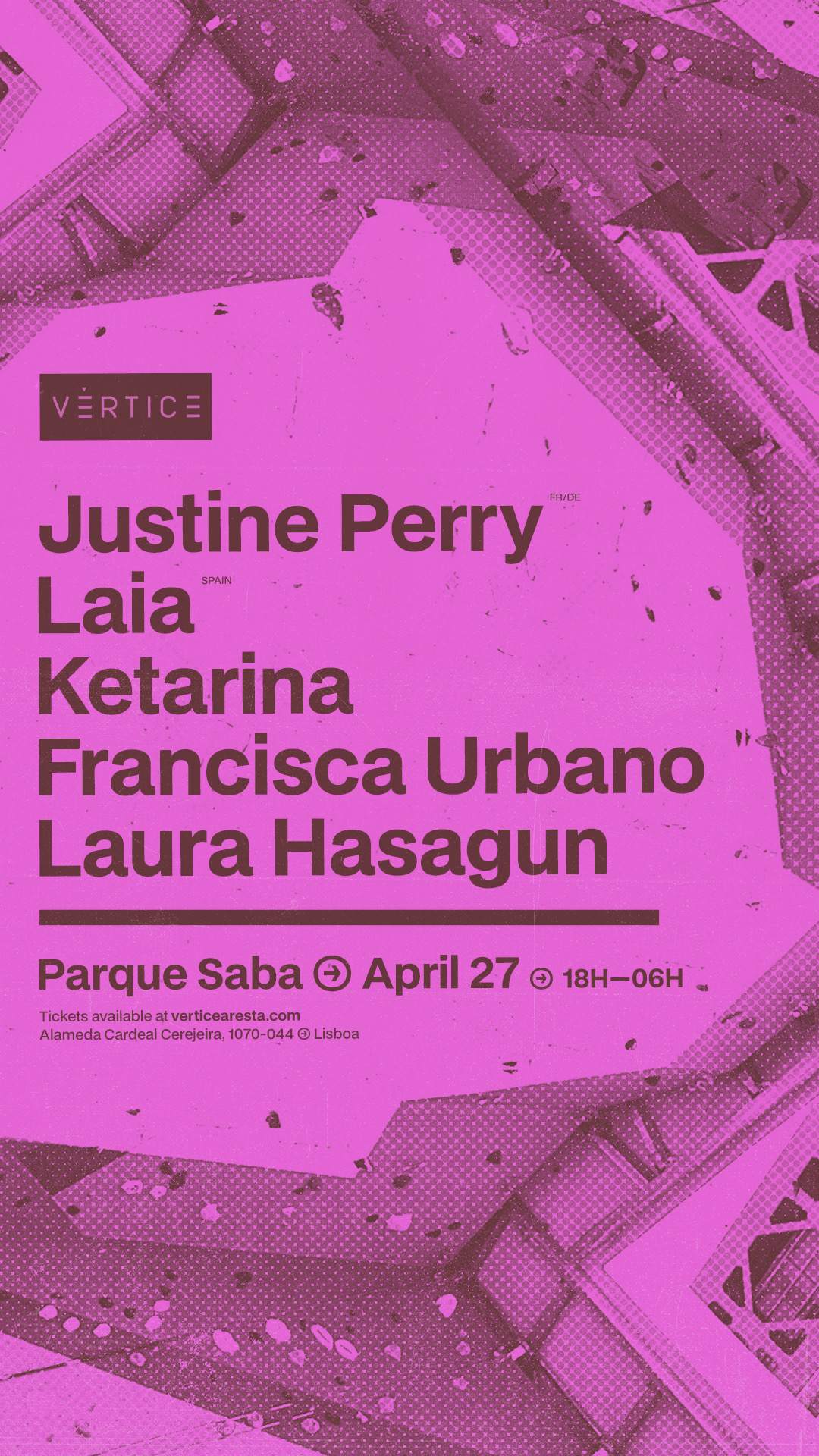 Vértice - Women Takeover w/ Justine Perry (Fr) + LAIA (Sp) [12 Hour Party] - Página frontal