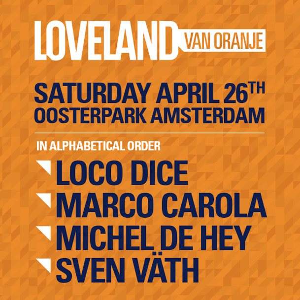 Loveland van Oranje - Página frontal