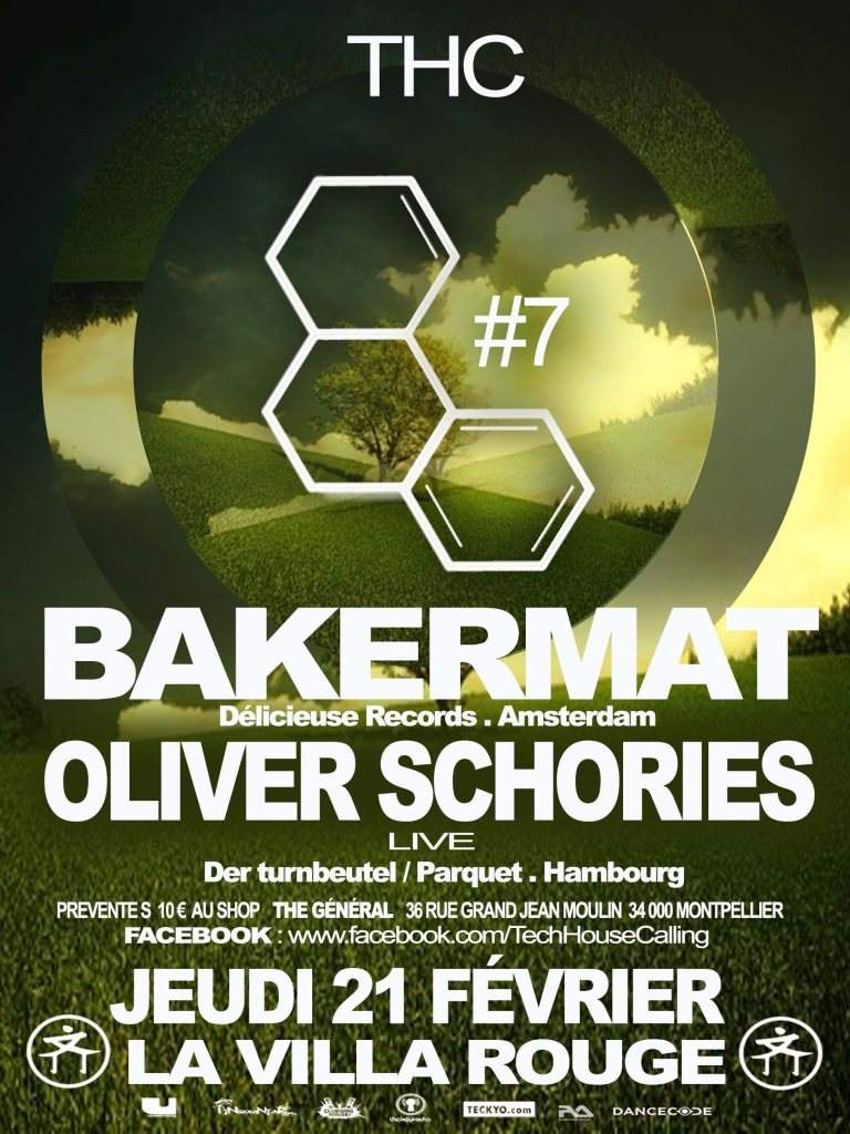 THC #7 w. Oliver Schories & Bakermat - フライヤー表