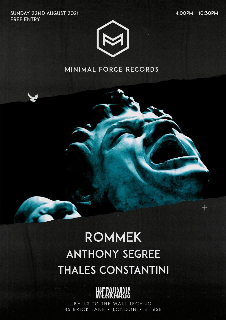 Minimal Force Pres. Rommek (Free Techno Sunday) - フライヤー表