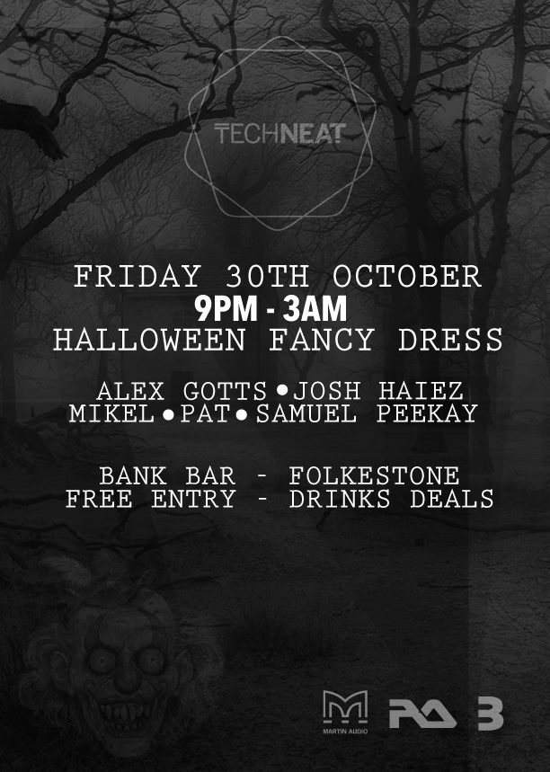 Techneat Halloween Fancy Dress Bank Bar - Página frontal