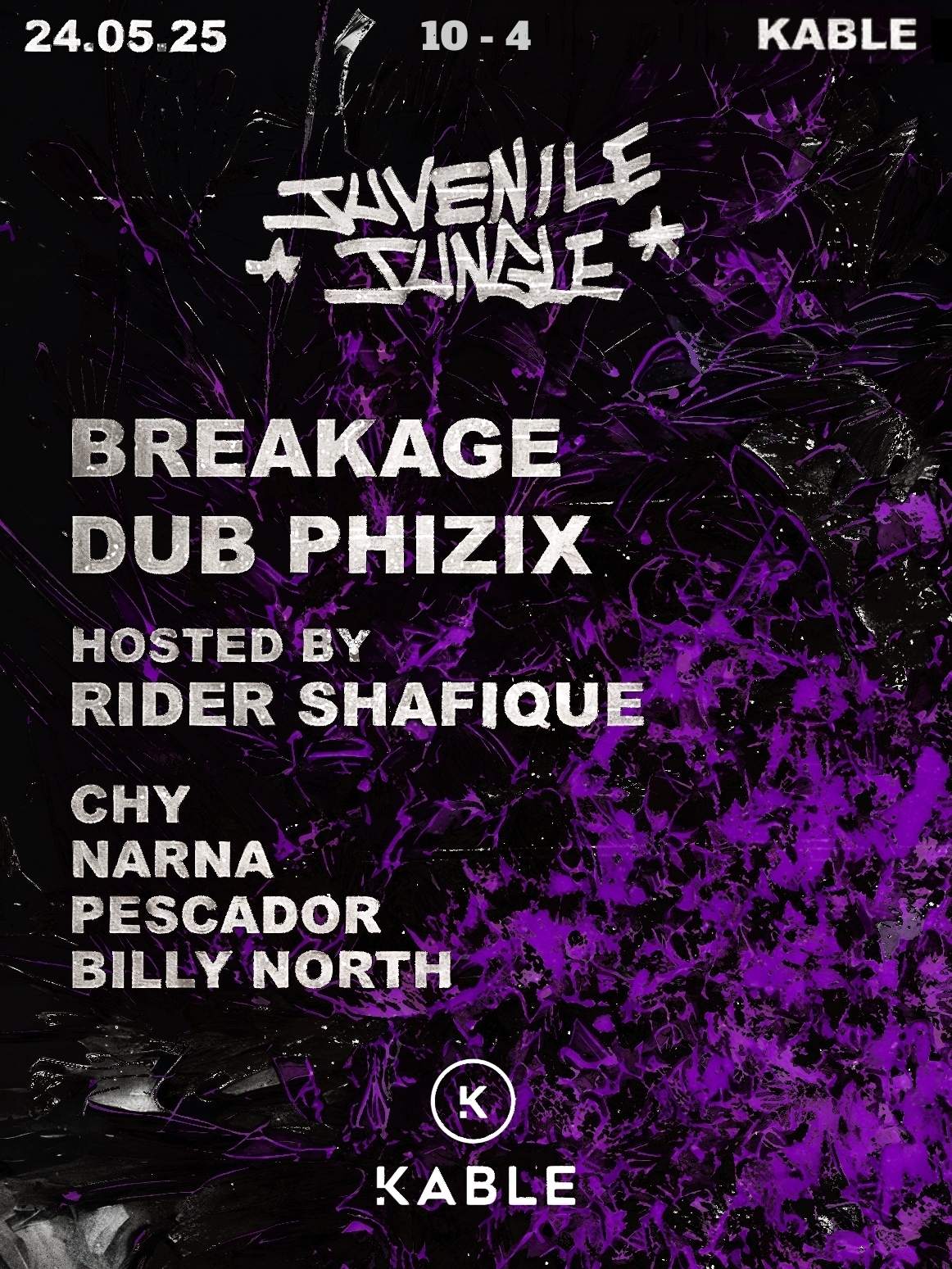 Juvenile Jungle at Kable Club, Manchester · Tickets