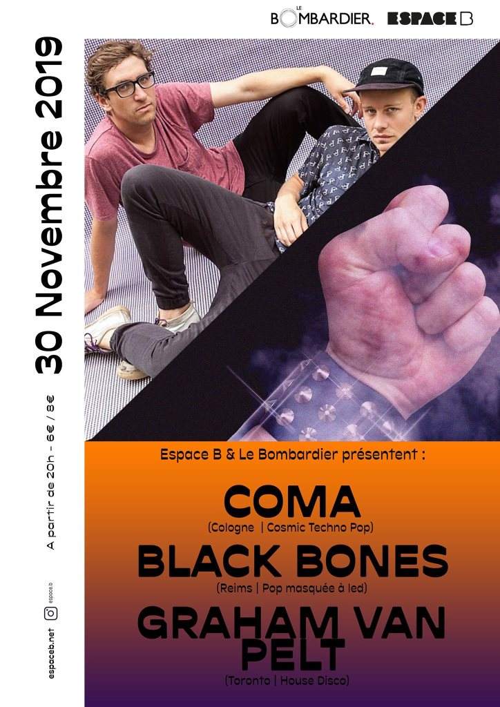 COMA • Black Bones • Graham Van Pelt - フライヤー表