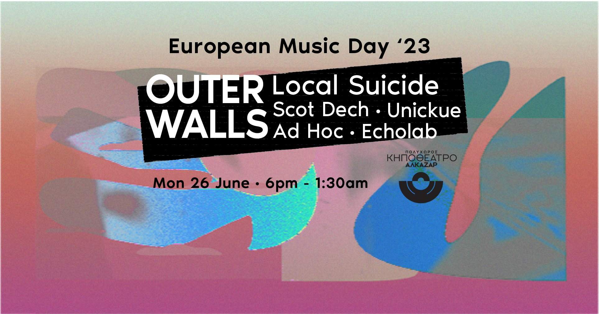 Outer Walls with Local Suicide, Scot Dech, Unickue - フライヤー表