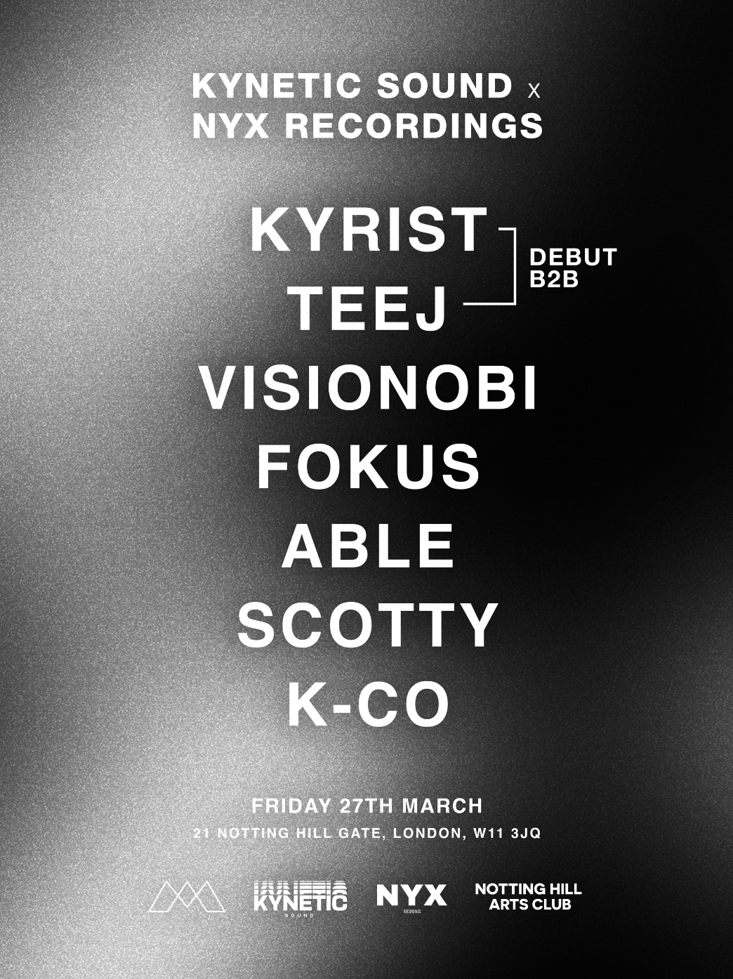 Kyrist b2b Teej, Visionobi, Fokus + more [Drum & Bass] at Notting Hill ...