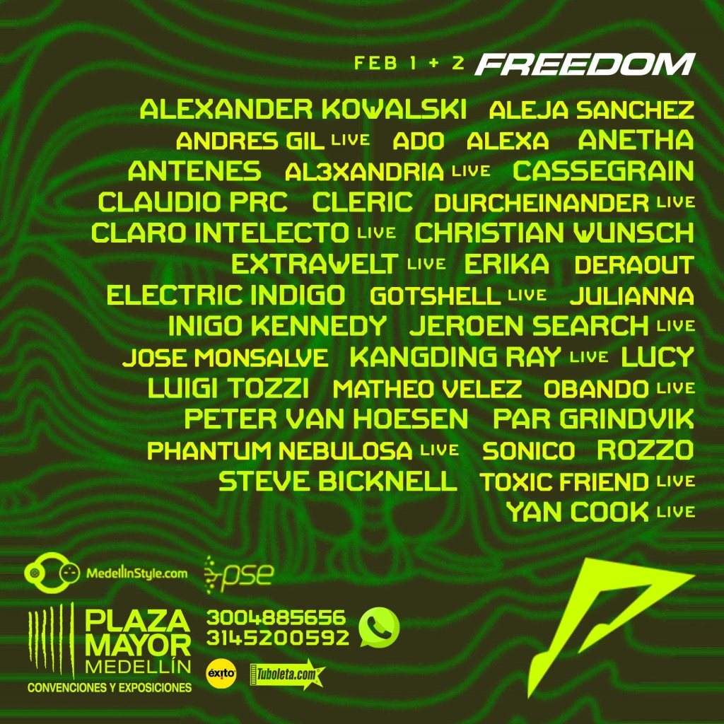 Freedom 2019 Medellin Electronic Music Festival - Página trasera