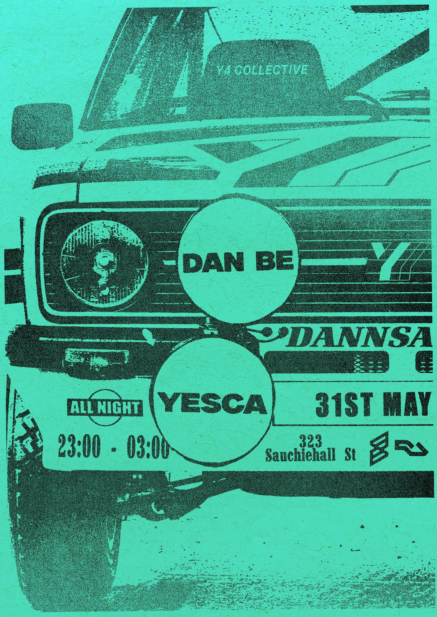 Y4 Collective - Dan be & Yesca - All Night Long - Página trasera