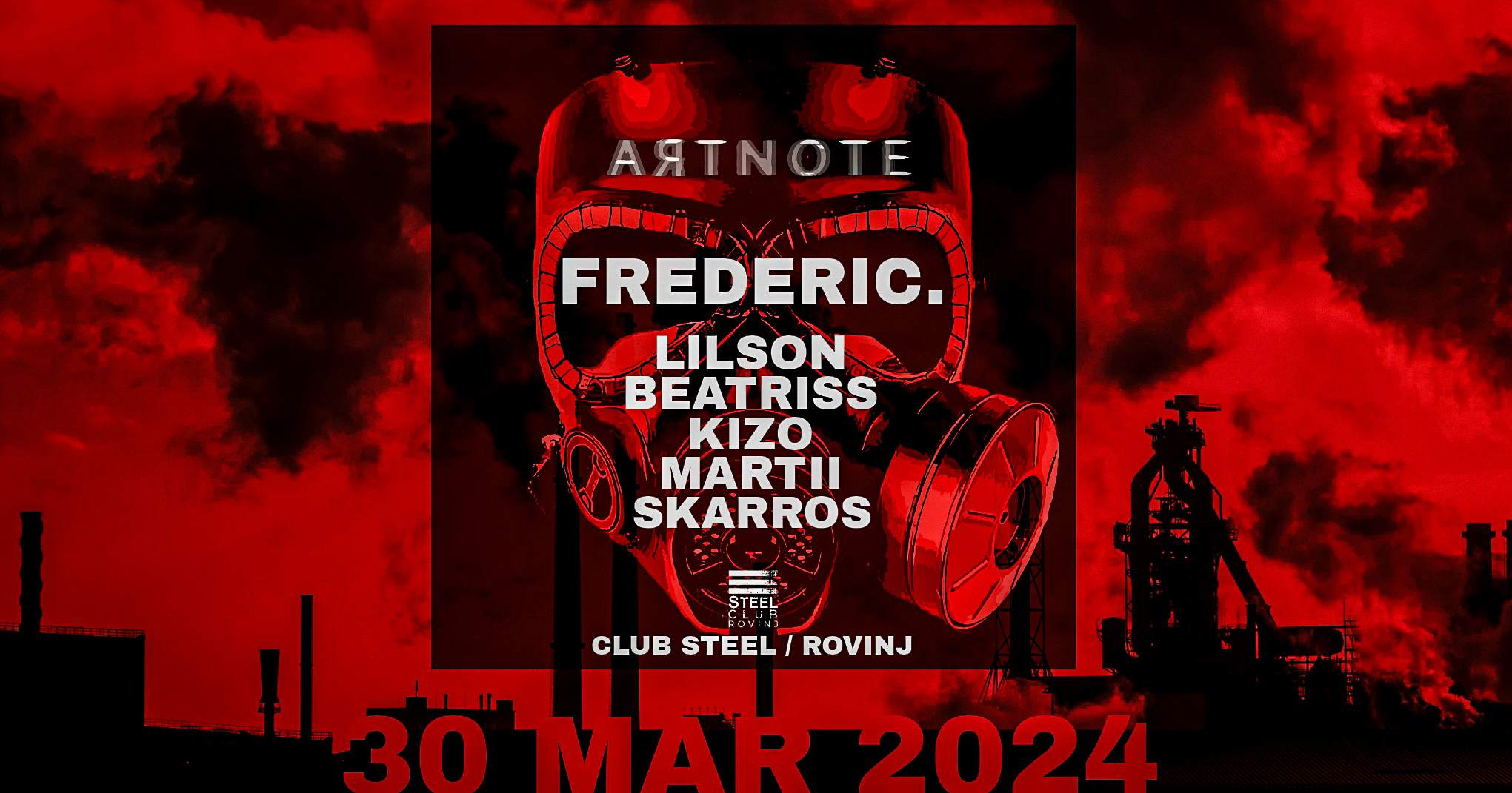 ARTNOTE x EASTER with FREDERIC x TechnoSteel - フライヤー表