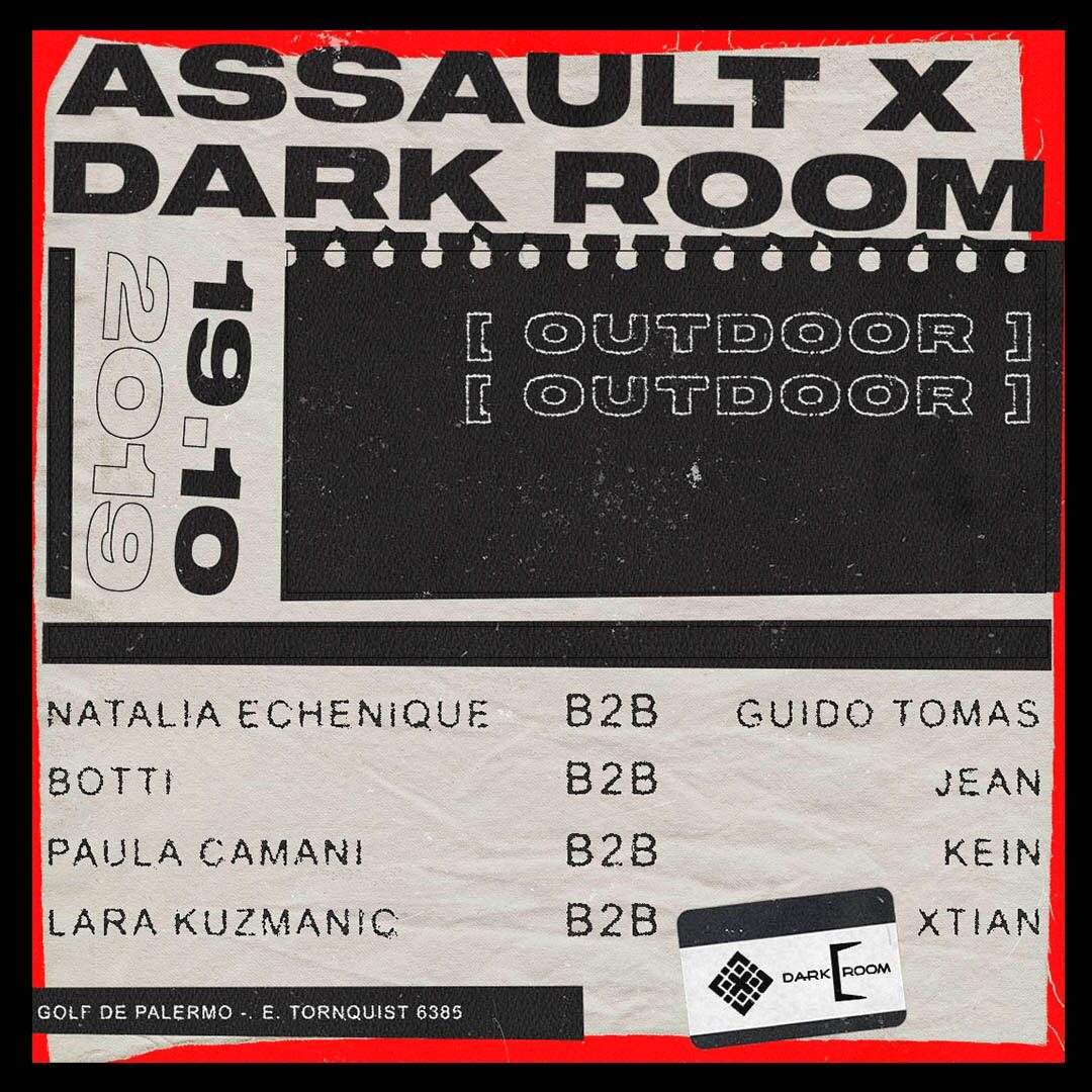 Assault x Dark Room - Techno Sessions (Outdoor) - フライヤー表