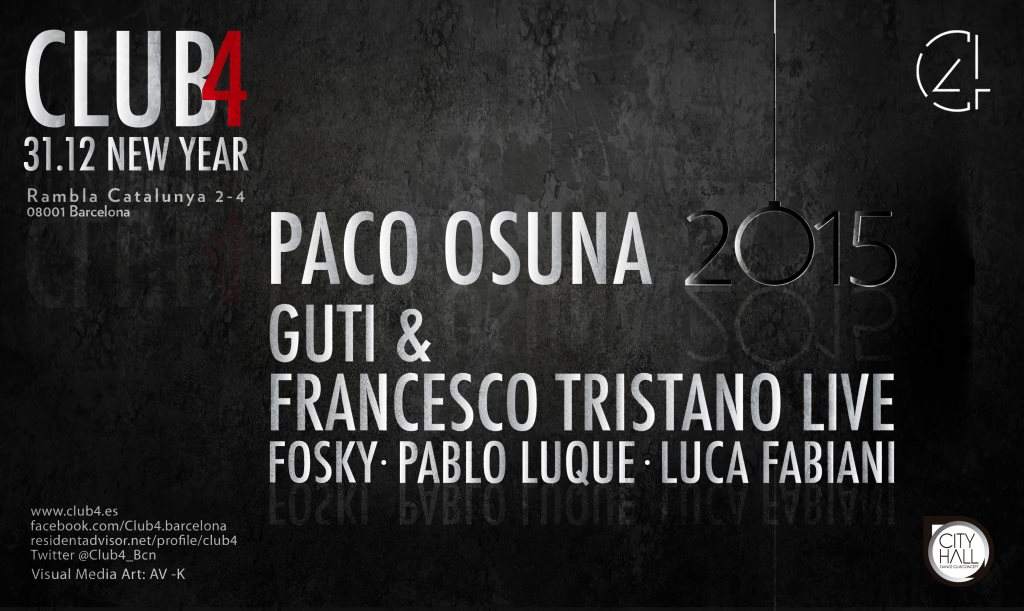 NYE 2015 with Paco Osuna & Friends - フライヤー表